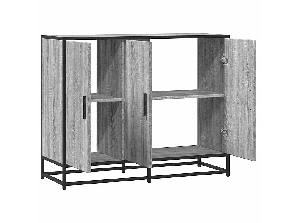 Buffet sonoma gris 94x35x76 cm bois d'ingénierie