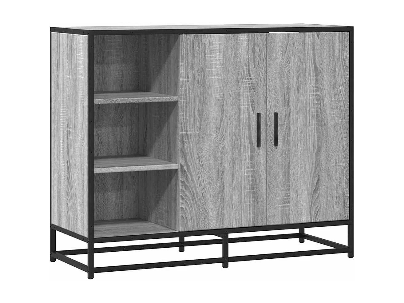 Sideboard Grau Sonoma 92x35x76 cm Holzwerkstoff