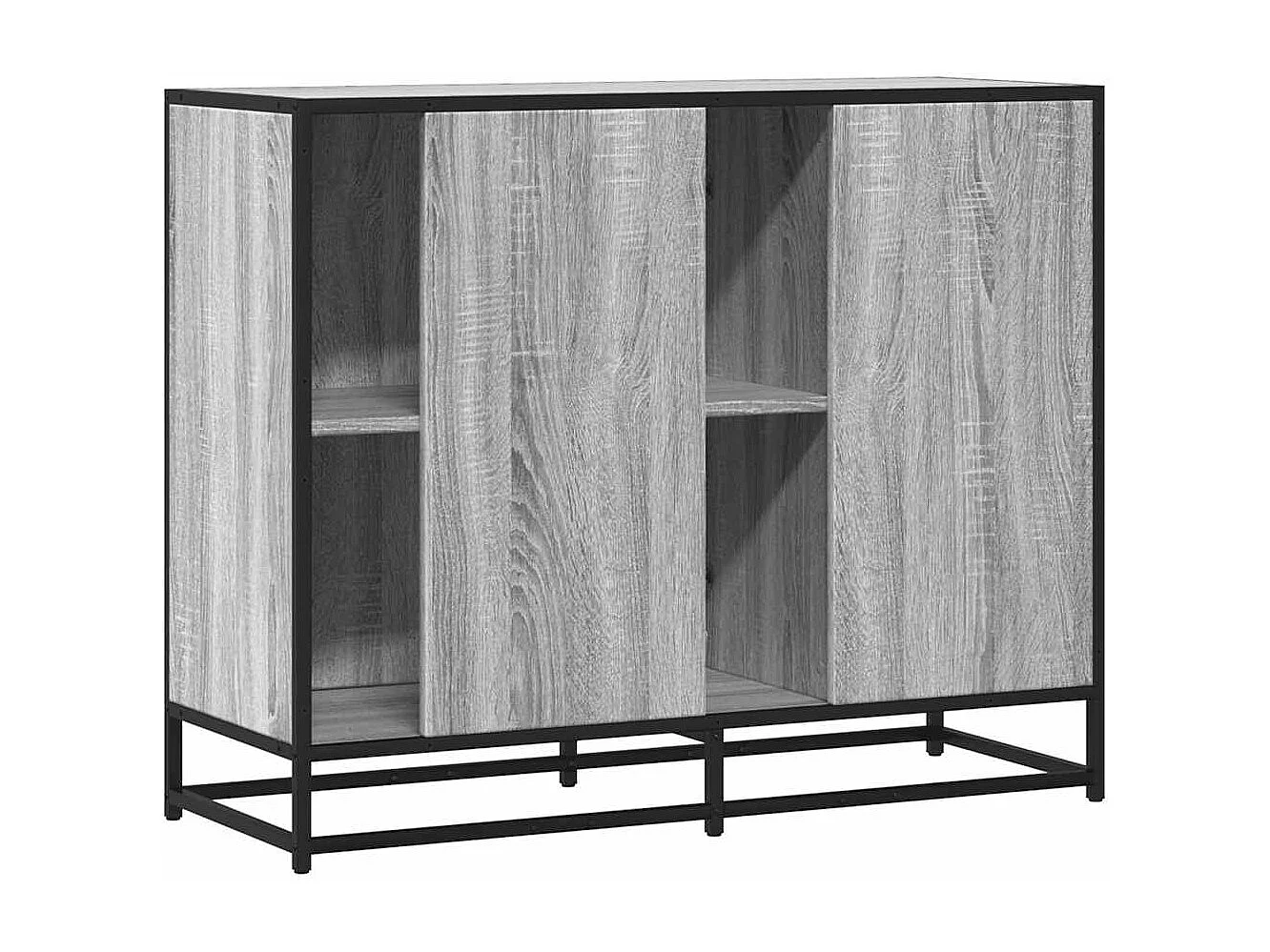 Sideboard Grau Sonoma 92x35x76 cm Holzwerkstoff