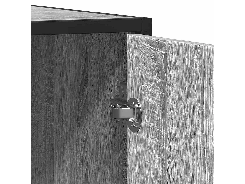 Sideboard Grau Sonoma 92x35x76 cm Holzwerkstoff