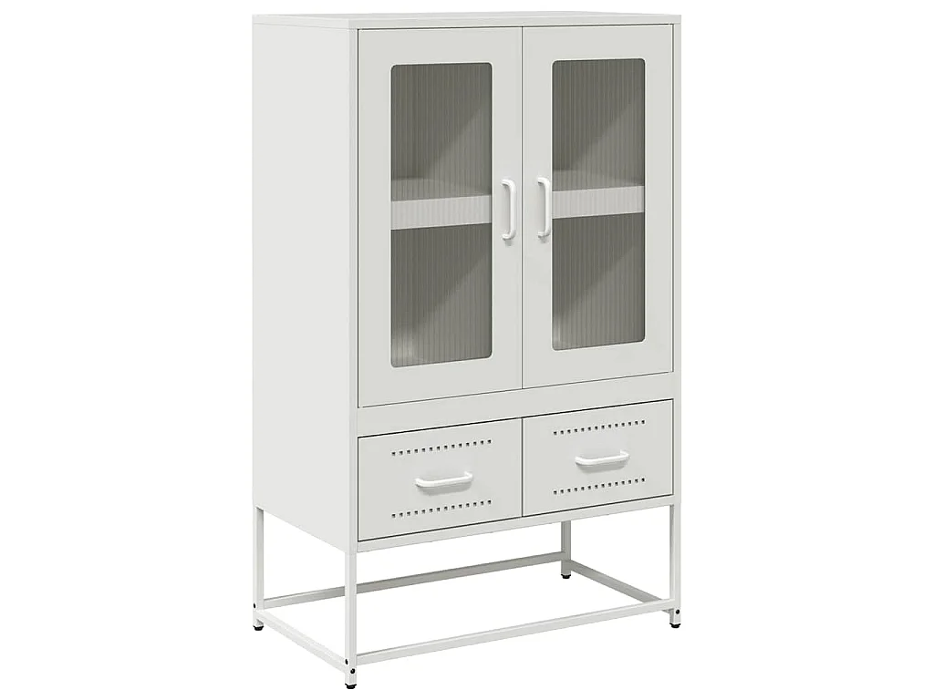 Buffet haut blanc 68x39x111,5 cm acier
