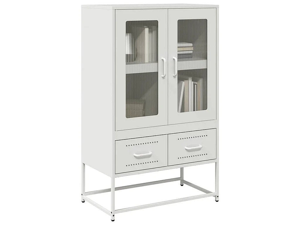 Buffet haut blanc 68x39x111,5 cm acier