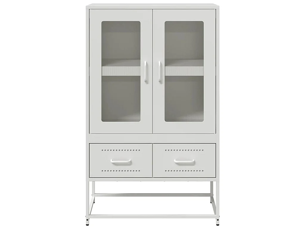 Buffet haut blanc 68x39x111,5 cm acier
