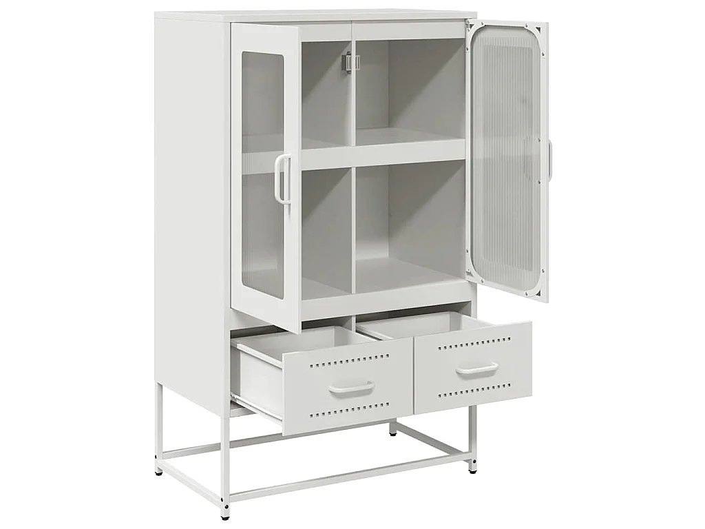 Buffet haut blanc 68x39x111,5 cm acier