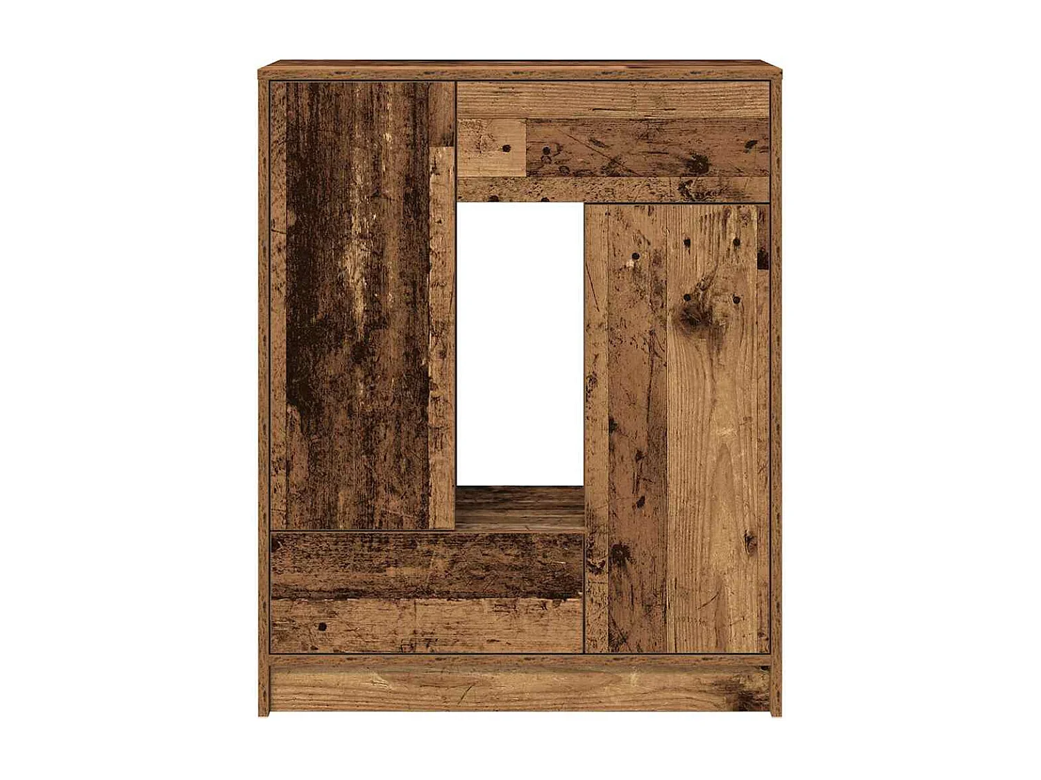 Buffet avec tiroirs et portes vieux bois 73x31x90 cm