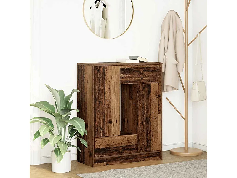 Sideboard mit Schubladen und Türen Altholz-Optik 73x31x90 cm