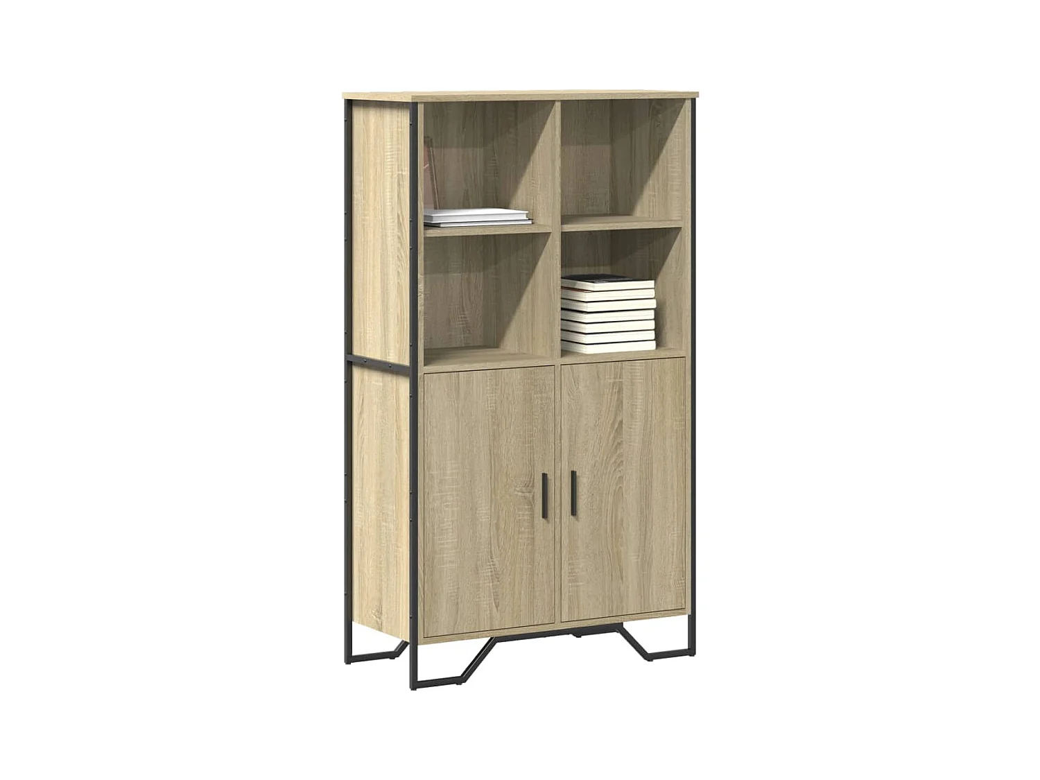 Buffet haut chêne sonoma 79,5x35,5x137,5 cm bois d'ingénierie