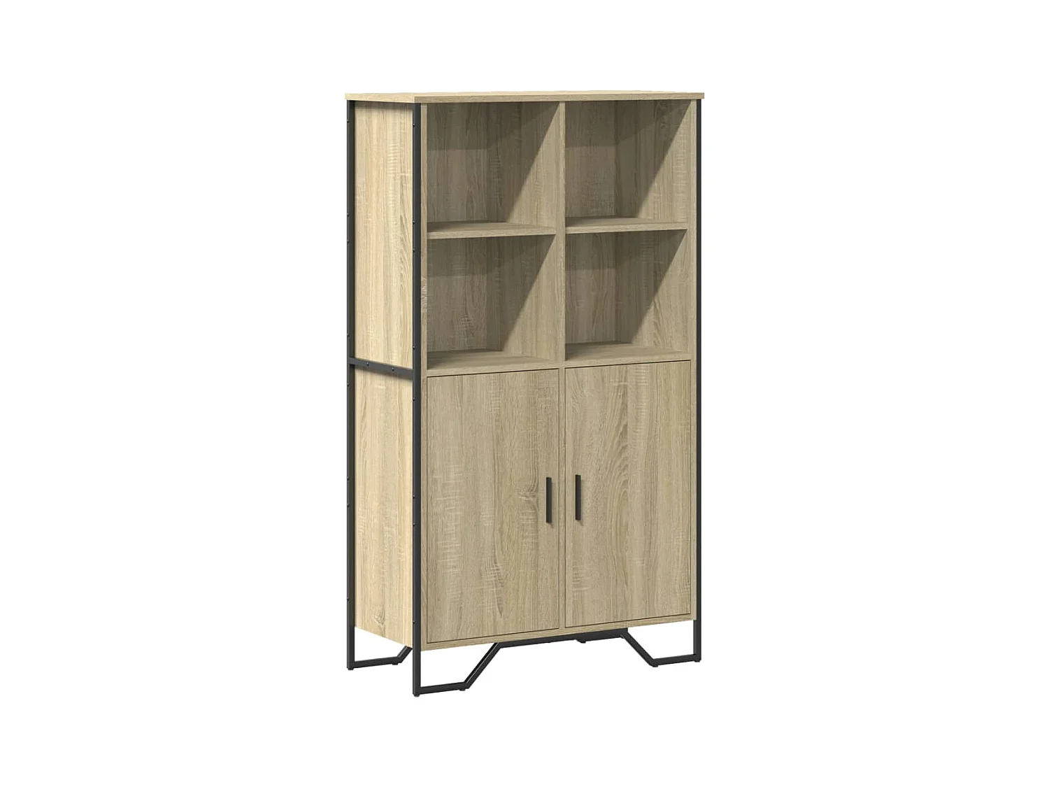 Buffet haut chêne sonoma 79,5x35,5x137,5 cm bois d'ingénierie