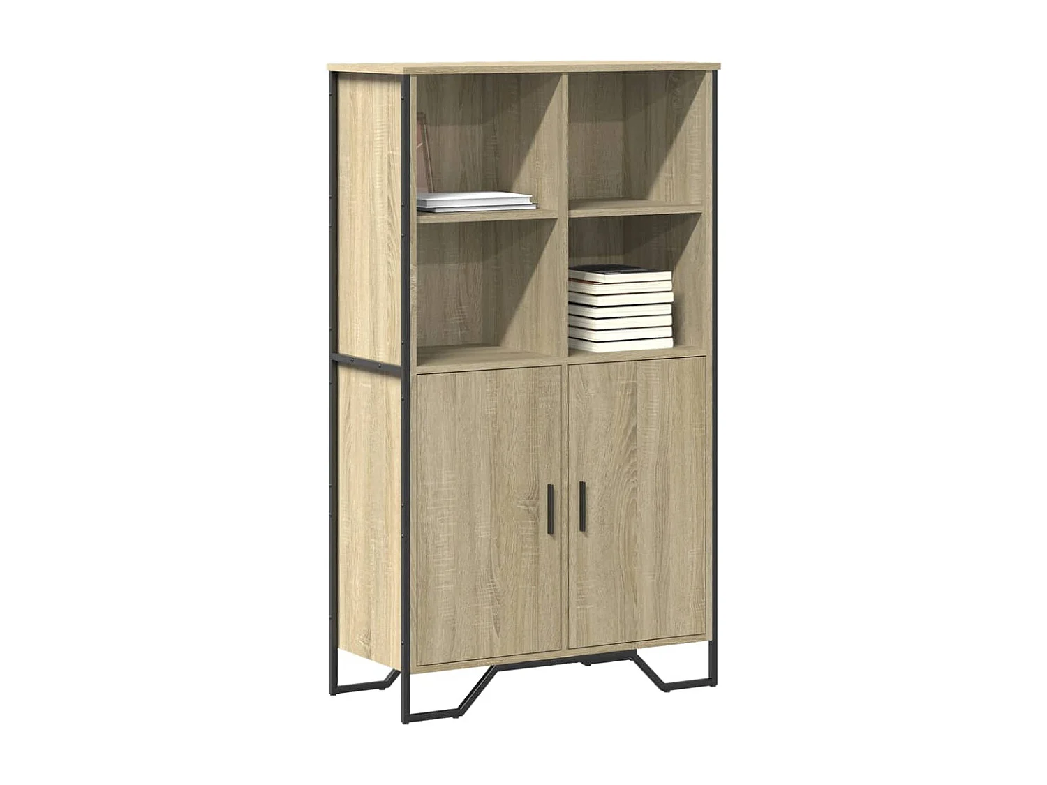 Buffet haut chêne sonoma 79,5x35,5x137,5 cm bois d'ingénierie