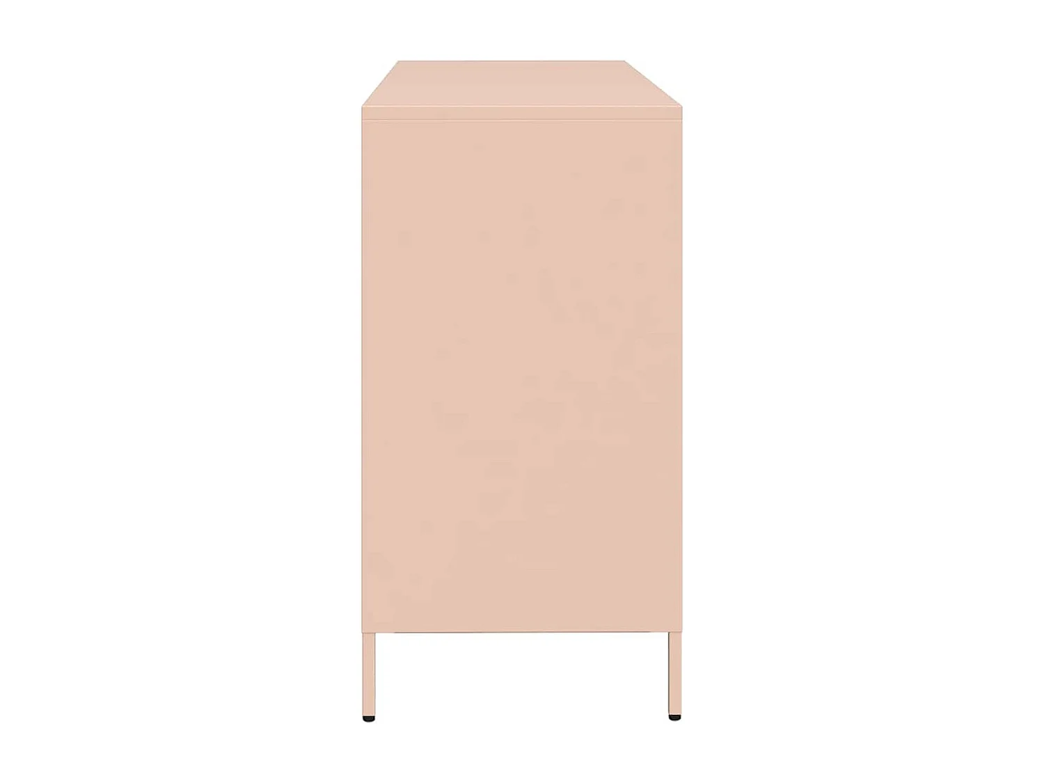 Różowy bufet ze stali walcowanej na zimno 135x39x73,5 cm z 8 szufladami i mocowaniem ściennym