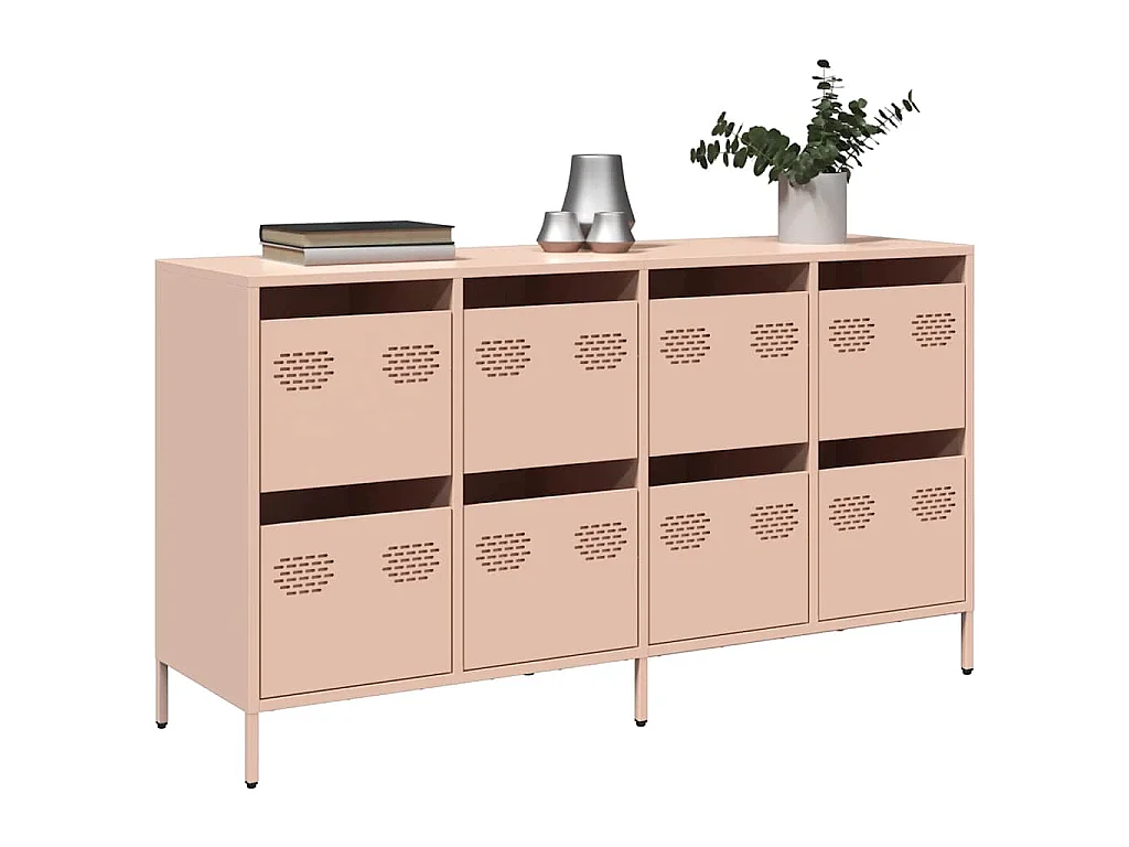 Buffet rose 135x39x73,5 cm acier laminé à froid
