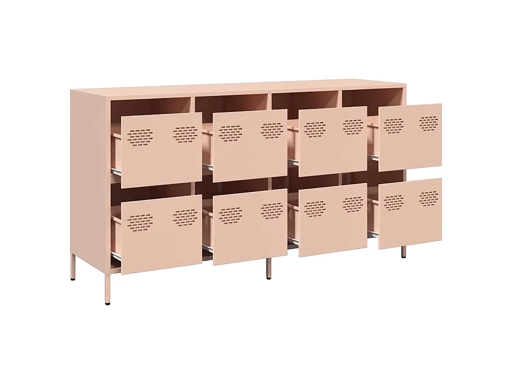 Buffet rose 135x39x73,5 cm acier laminé à froid