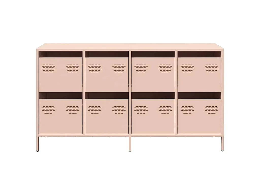 Buffet rose 135x39x73,5 cm acier laminé à froid