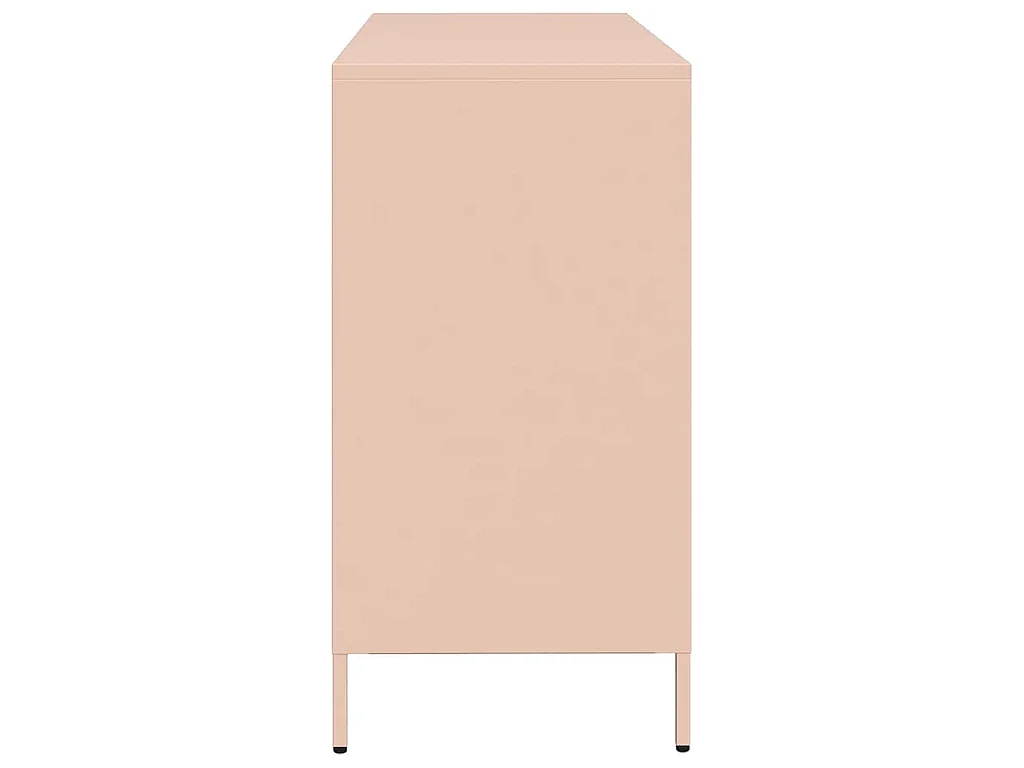 Buffet rose 135x39x73,5 cm acier laminé à froid