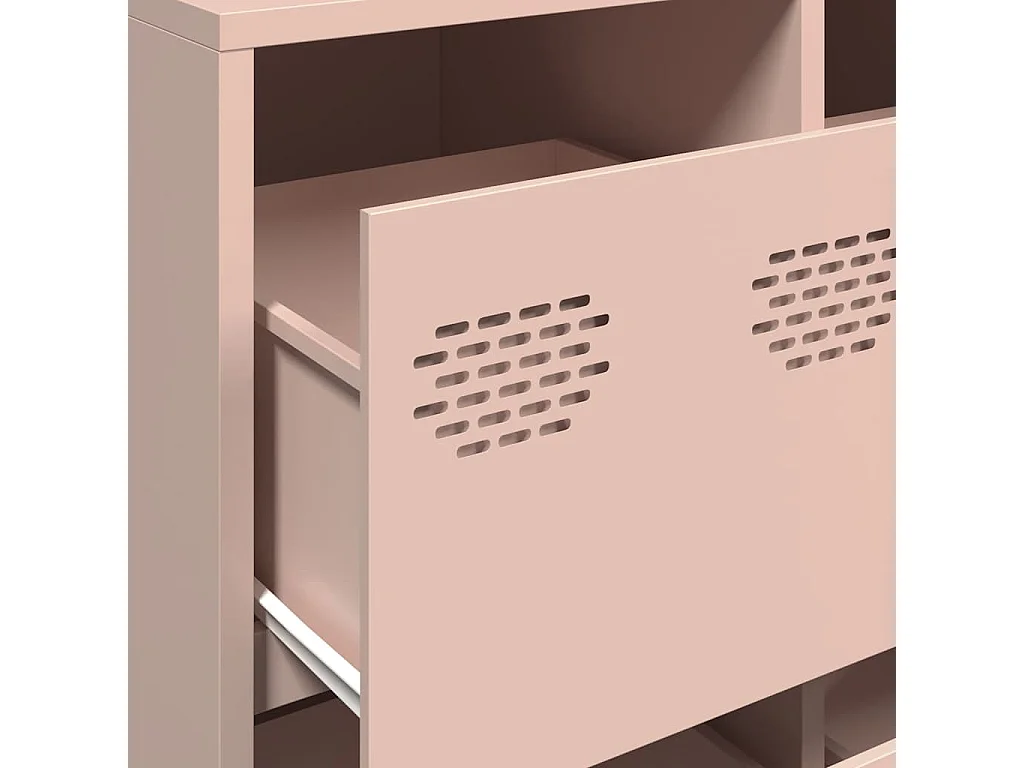 Buffet rose 135x39x73,5 cm acier laminé à froid