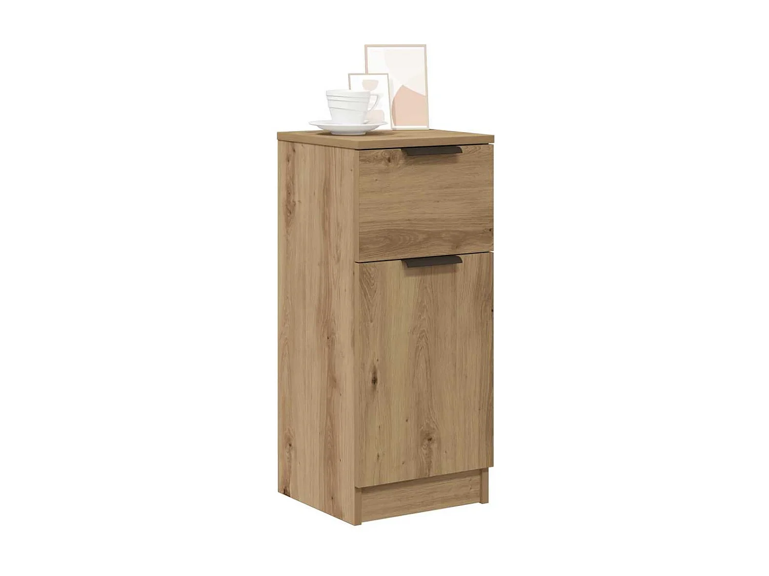 Buffet chêne artisanal 30x30x70 cm bois d'ingénierie
