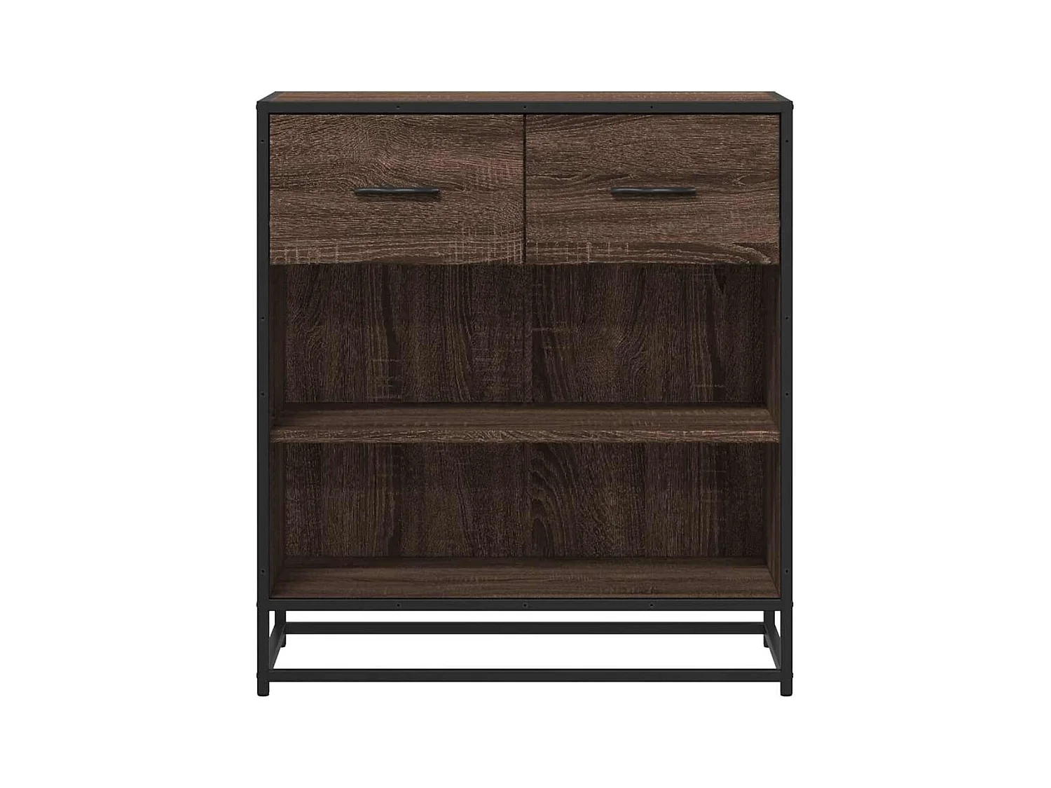 Buffet chêne marron 68x35x76 cm bois d'ingénierie