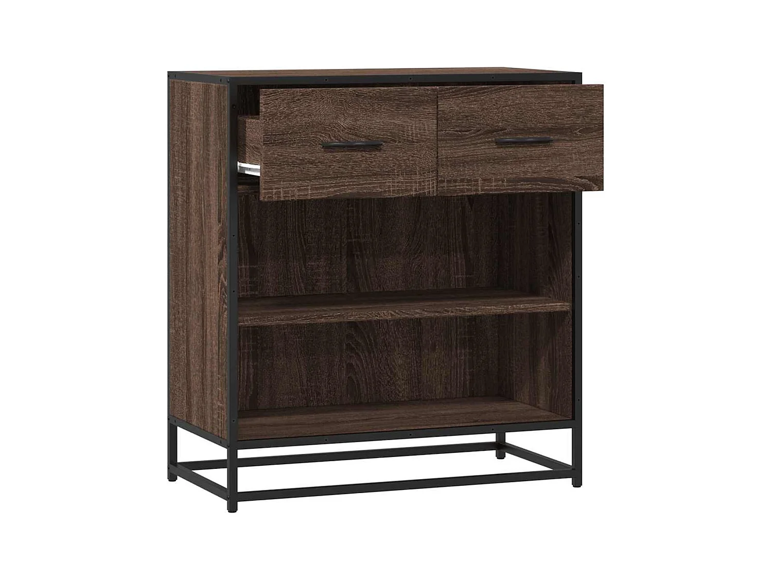 Buffet chêne marron 68x35x76 cm bois d'ingénierie