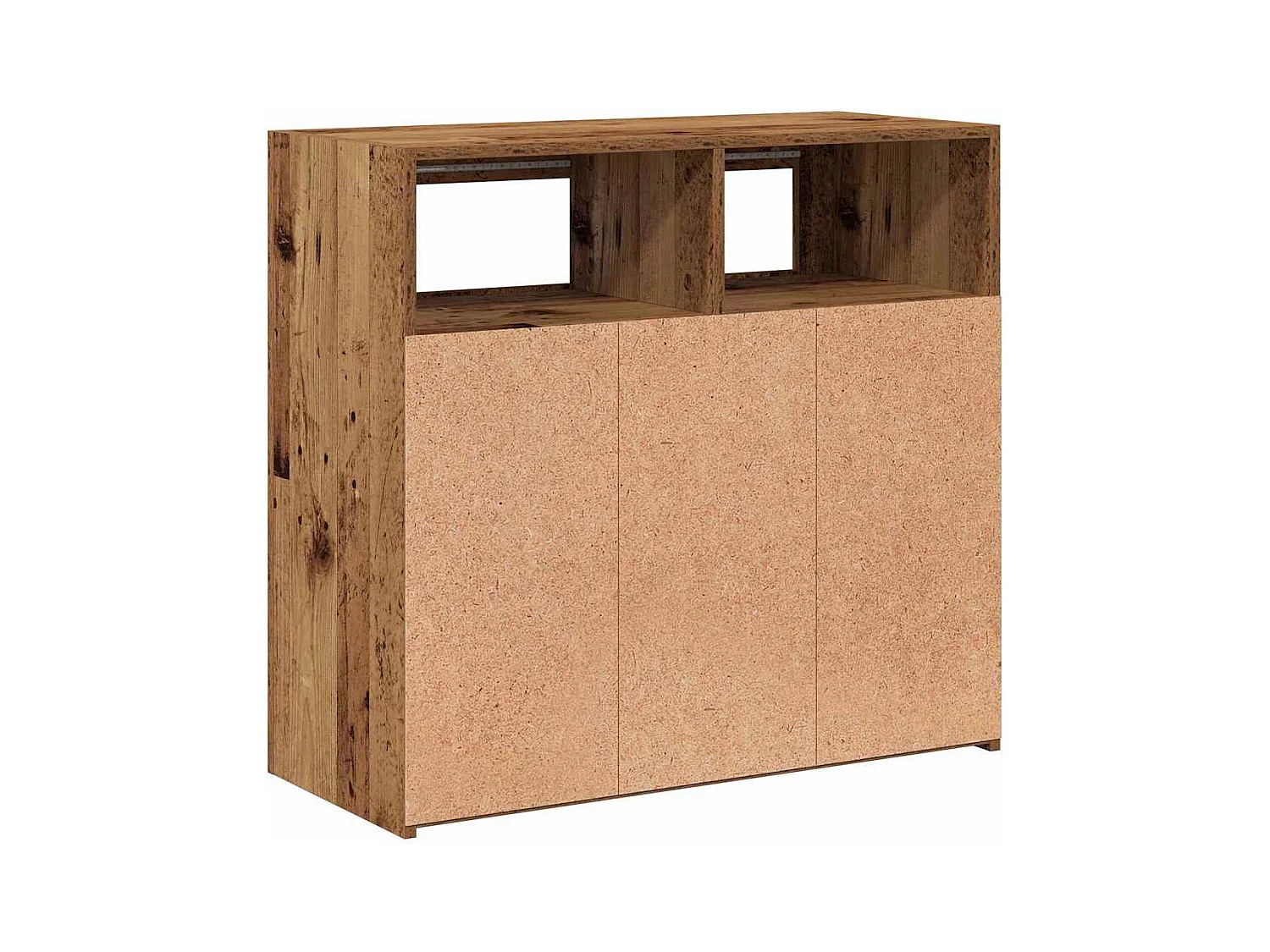 Sideboard mit LED-Leuchten Altholz-Optik 80x35x75 cm