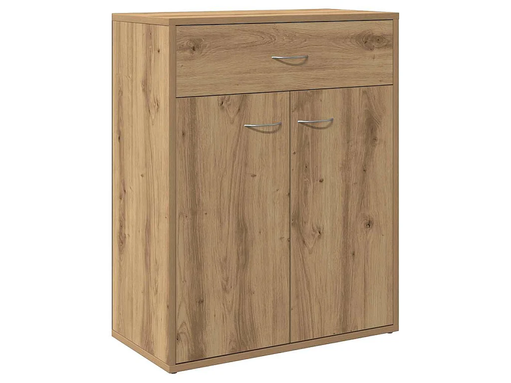 Buffet chêne artisanal 60x30x75 cm bois d'ingénierie