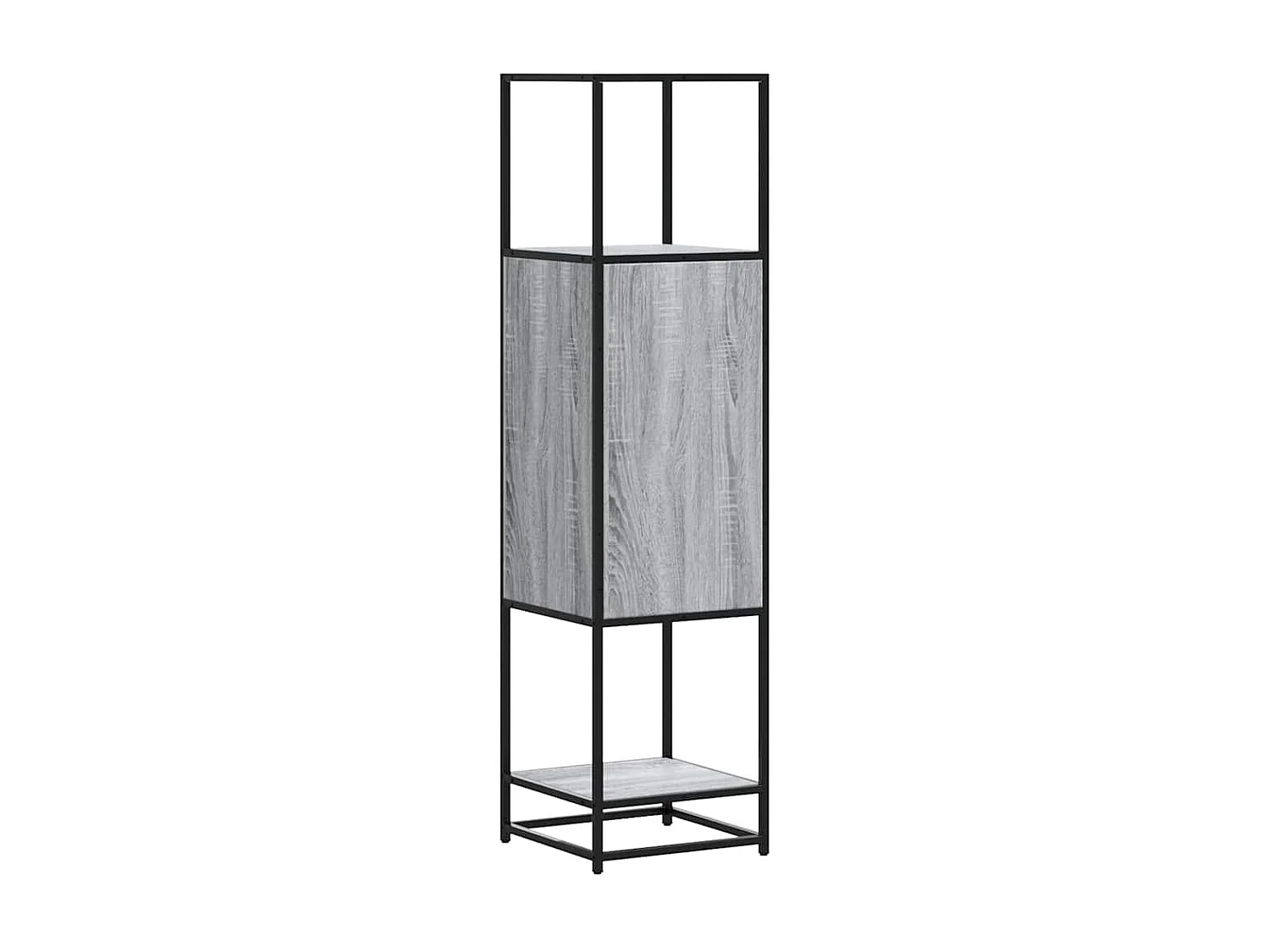 Buffet haut sonoma gris 35,5x35x139 cm bois d'ingénierie métal