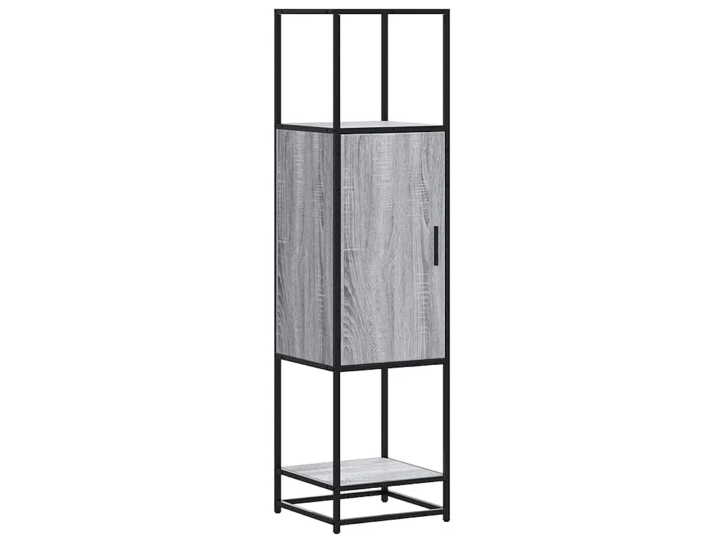 Highboard Grau Sonoma 35,5x35x139 cm Holzwerkstoff und Metall