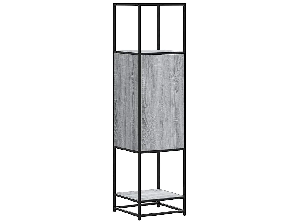 Highboard Grau Sonoma 35,5x35x139 cm Holzwerkstoff und Metall