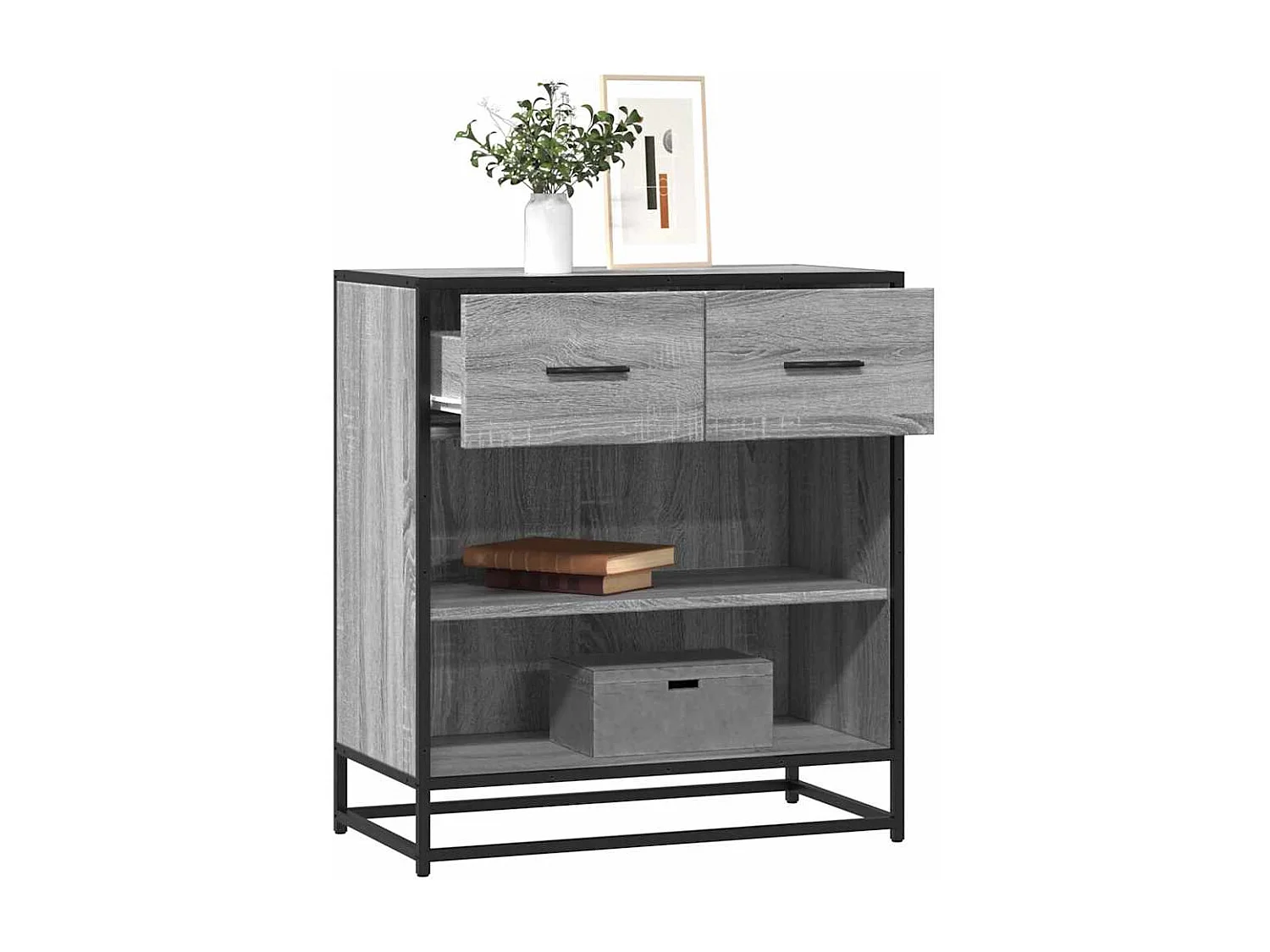 Buffet sonoma gris 68x35x76 cm bois d'ingénierie