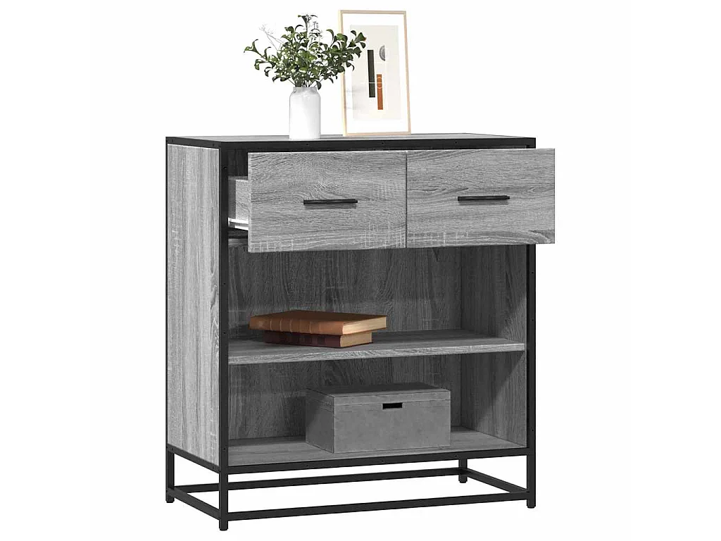 Sideboard Grau Sonoma 68x35x76 cm Holzwerkstoff