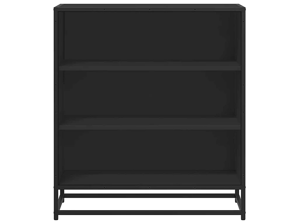 Dressoir 68x35x76 cm bewerkt hout en metaal zwart