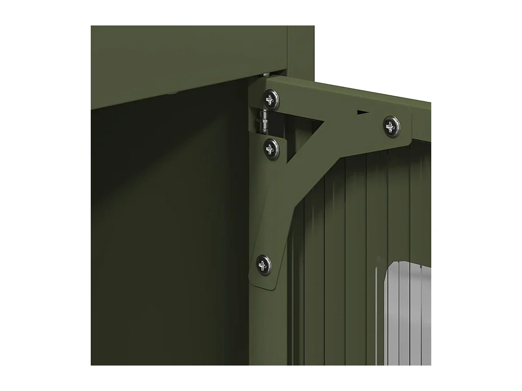 Buffet haut vert olive 68x39x123 cm acier