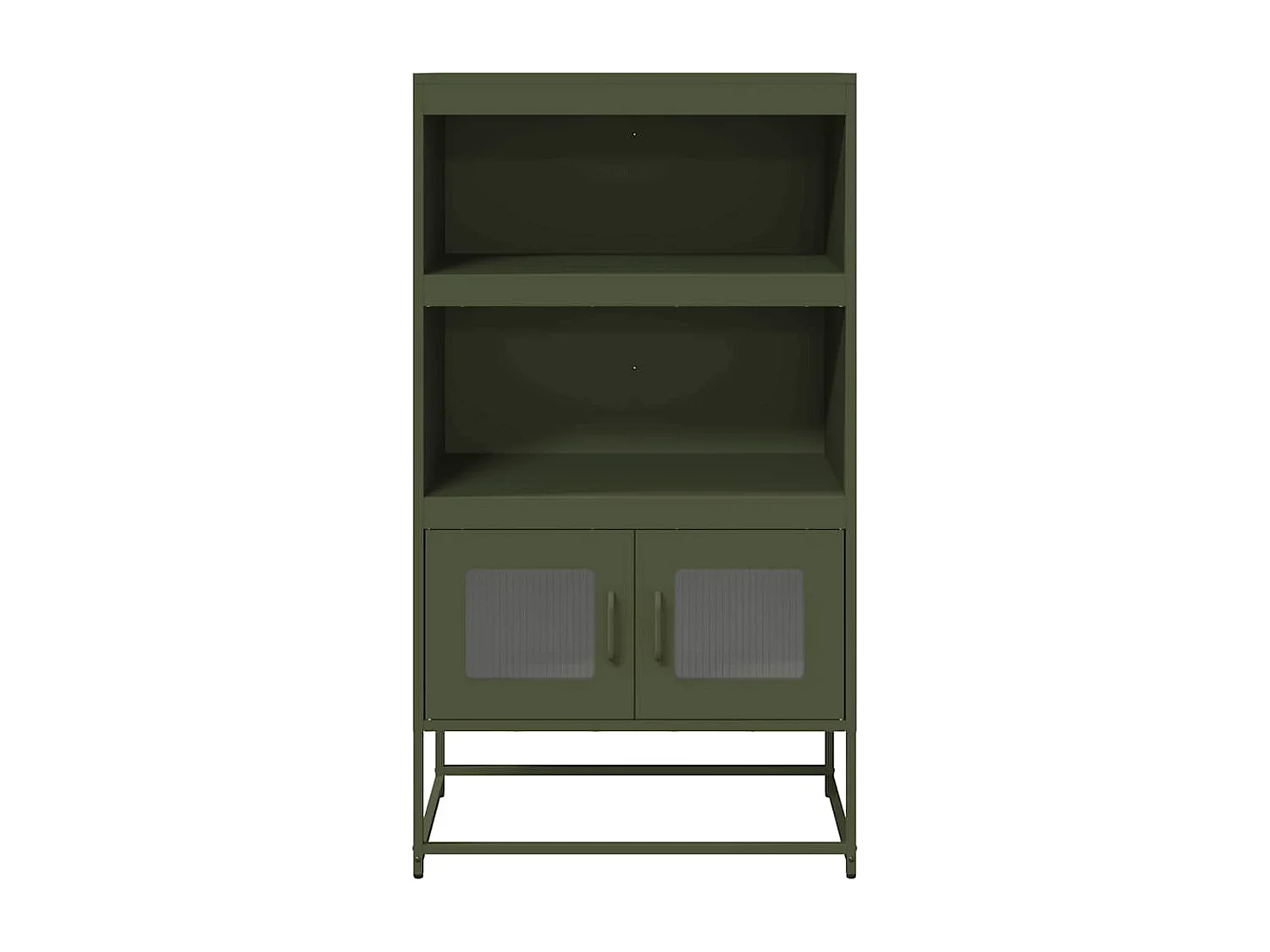 Buffet haut vert olive 68x39x123 cm acier