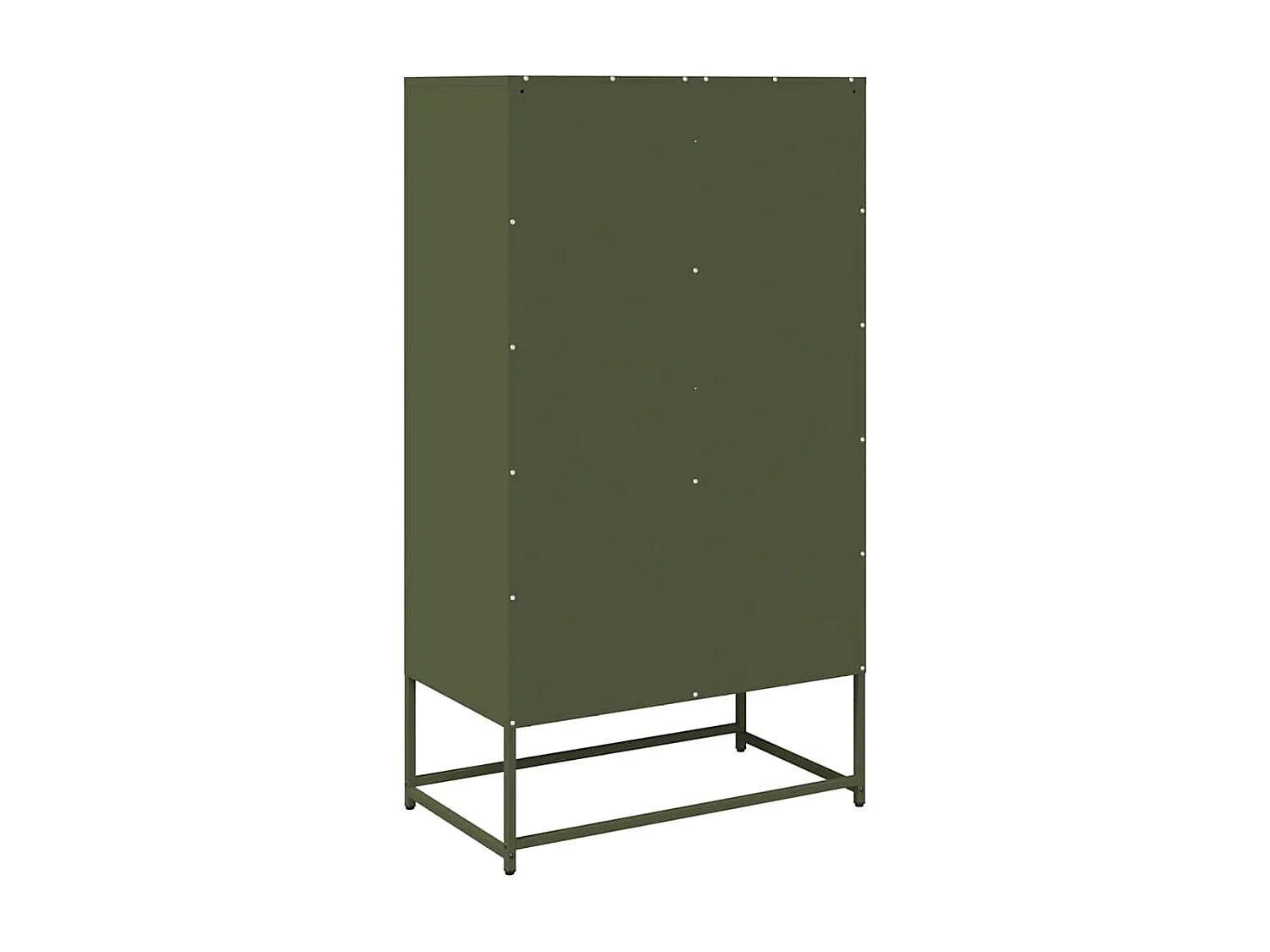 Buffet haut vert olive 68x39x123 cm acier
