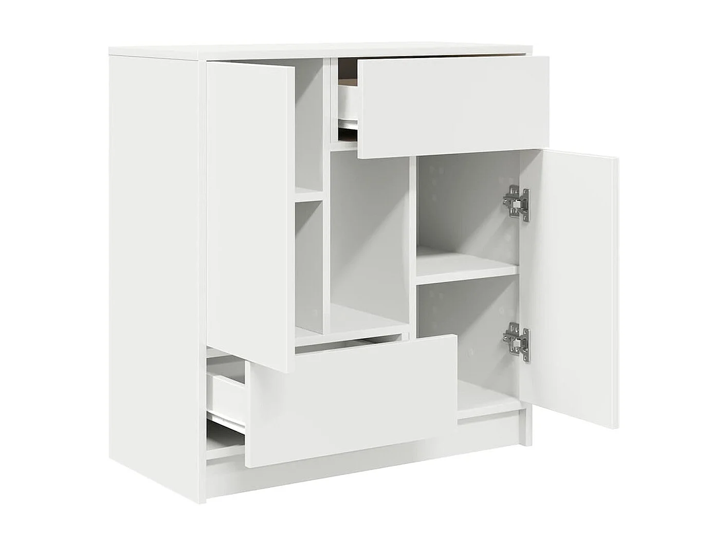 Buffet avec tiroirs et portes blanc 70,5x34x74,5 cm