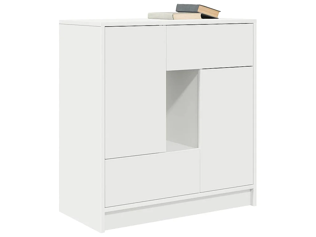 Aparador con cajones y puertas blanco 70,5x34x74,5 cm