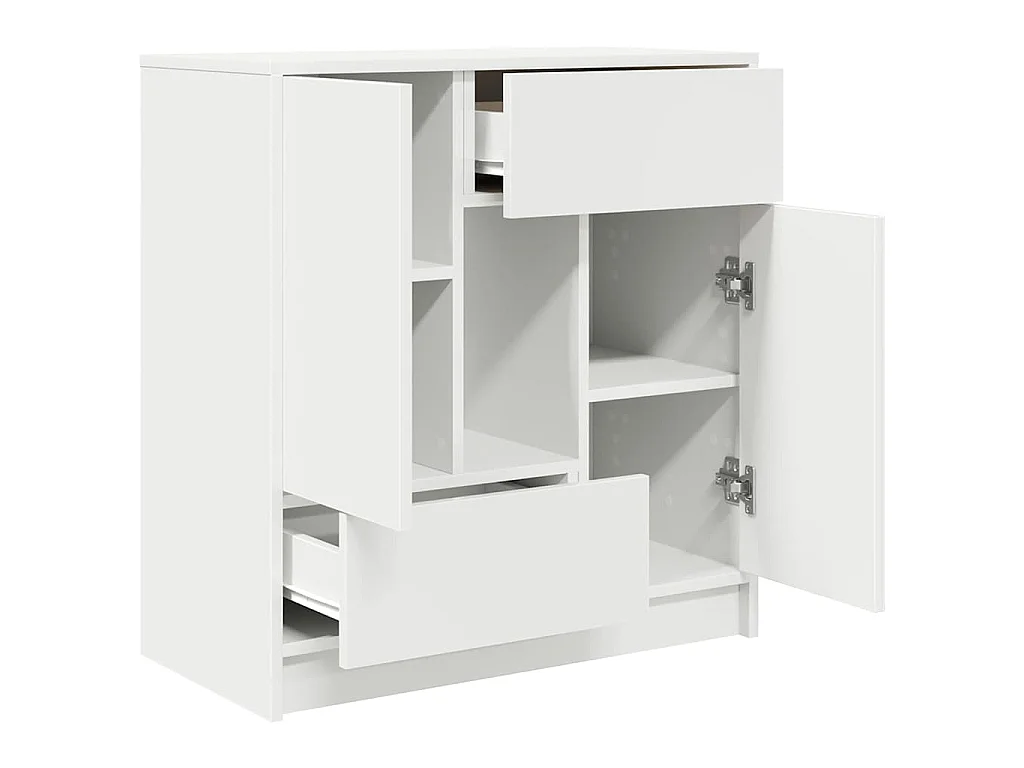 Aparador con cajones y puertas blanco 70,5x34x74,5 cm