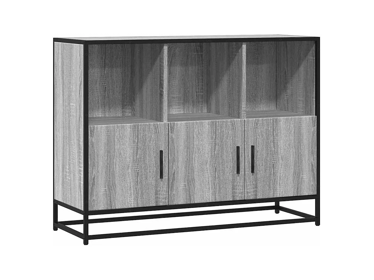 Buffet sonoma gris 100x35x76 cm bois d'ingénierie