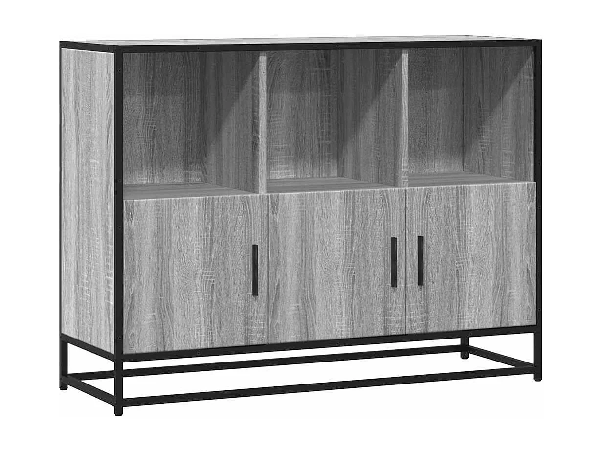Buffet sonoma gris 100x35x76 cm bois d'ingénierie