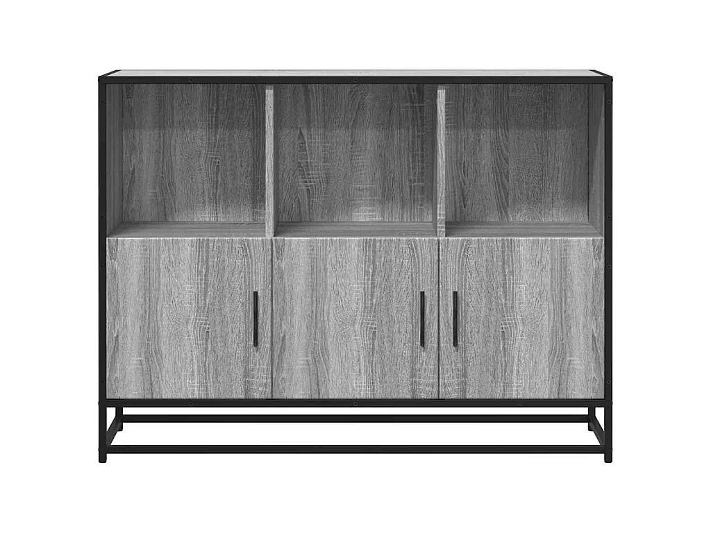 Sideboard Grau Sonoma 100x35x76 cm Holzwerkstoff