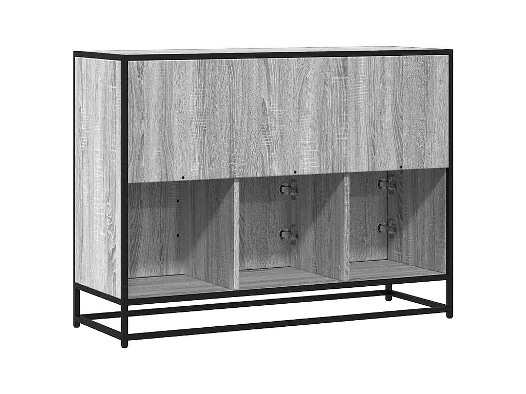 Sideboard Grau Sonoma 100x35x76 cm Holzwerkstoff