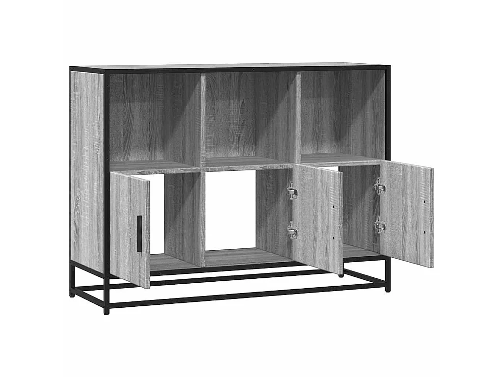 Sideboard Grau Sonoma 100x35x76 cm Holzwerkstoff