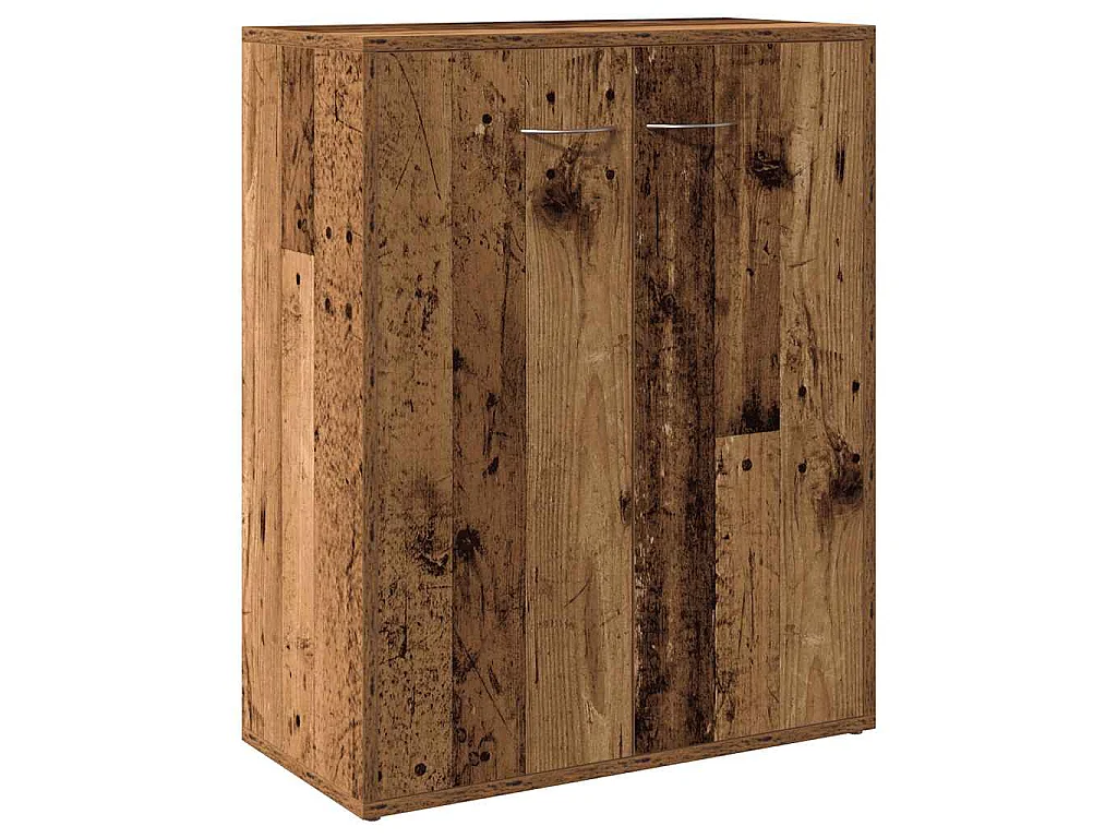 Aparador de madera contrachapada madera envejecida 60x30x75 cm