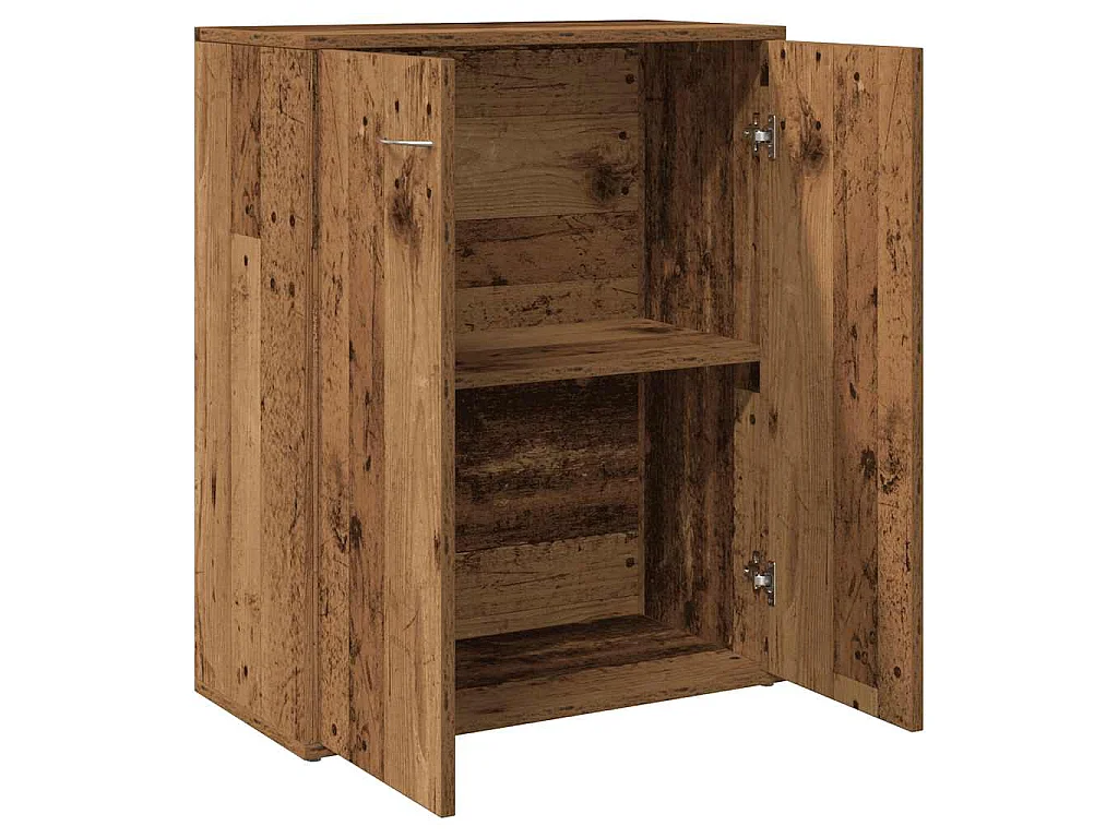 Aparador de madera contrachapada madera envejecida 60x30x75 cm