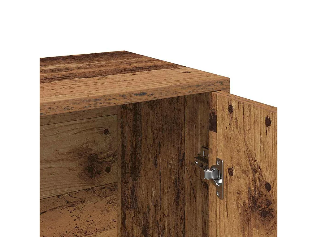 Aparador de madera contrachapada madera envejecida 60x30x75 cm