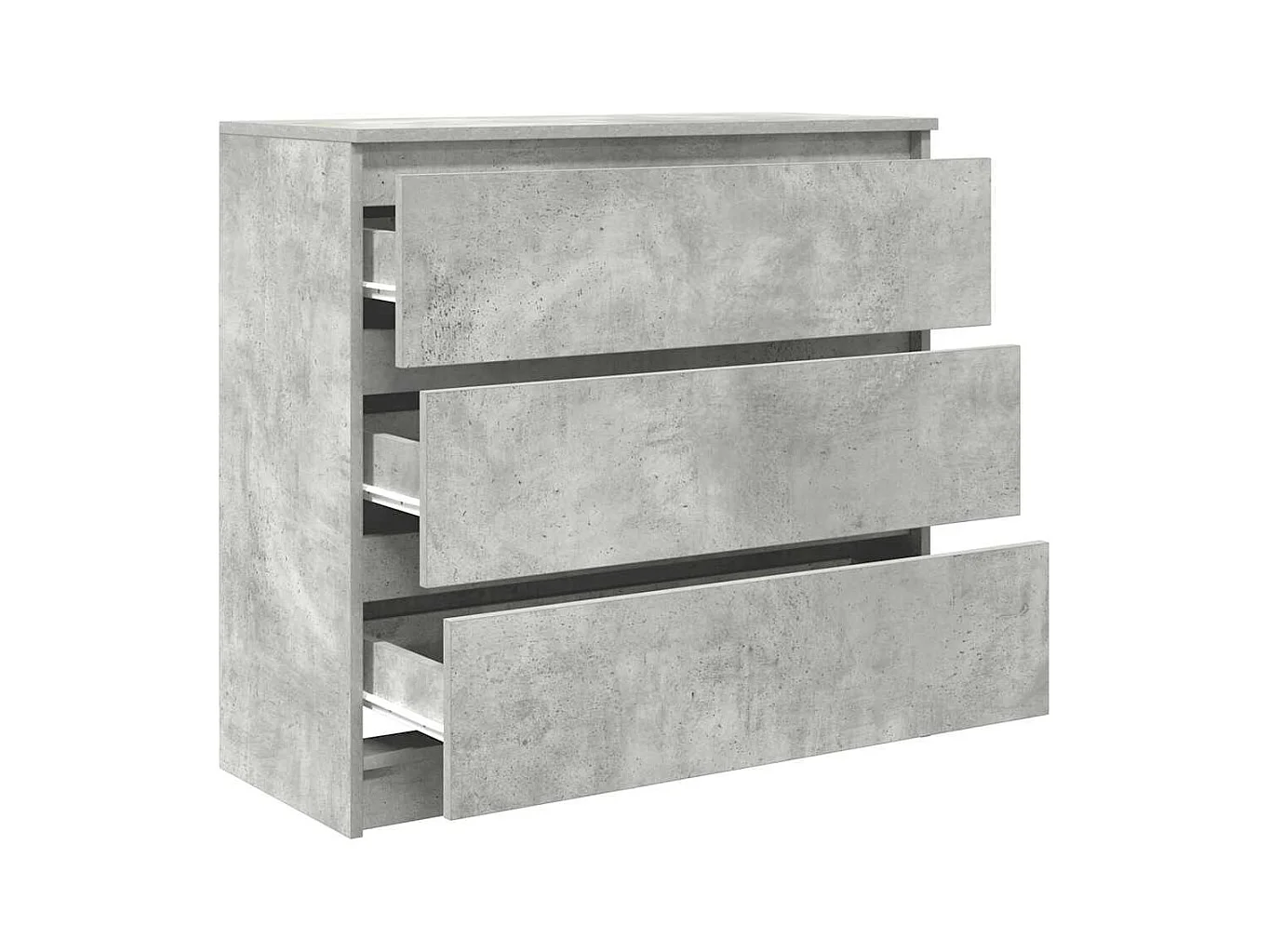 Buffet gris béton 80x35x76 cm bois d'ingénierie