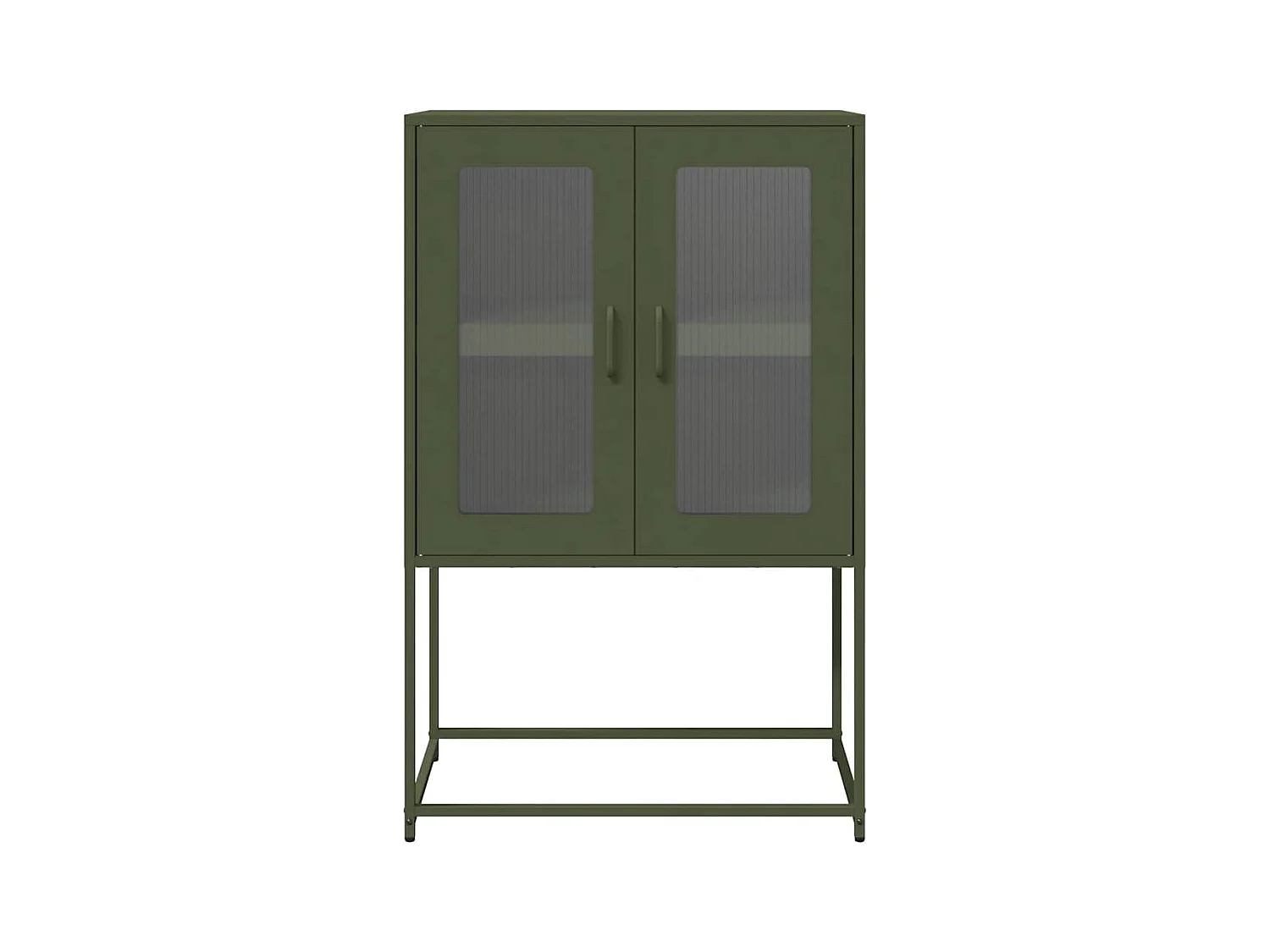 Buffet haut vert olive 68x39x107 cm acier