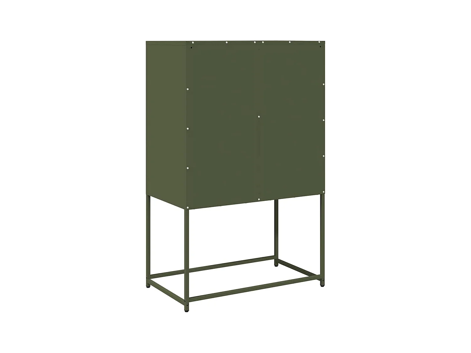 Buffet haut vert olive 68x39x107 cm acier