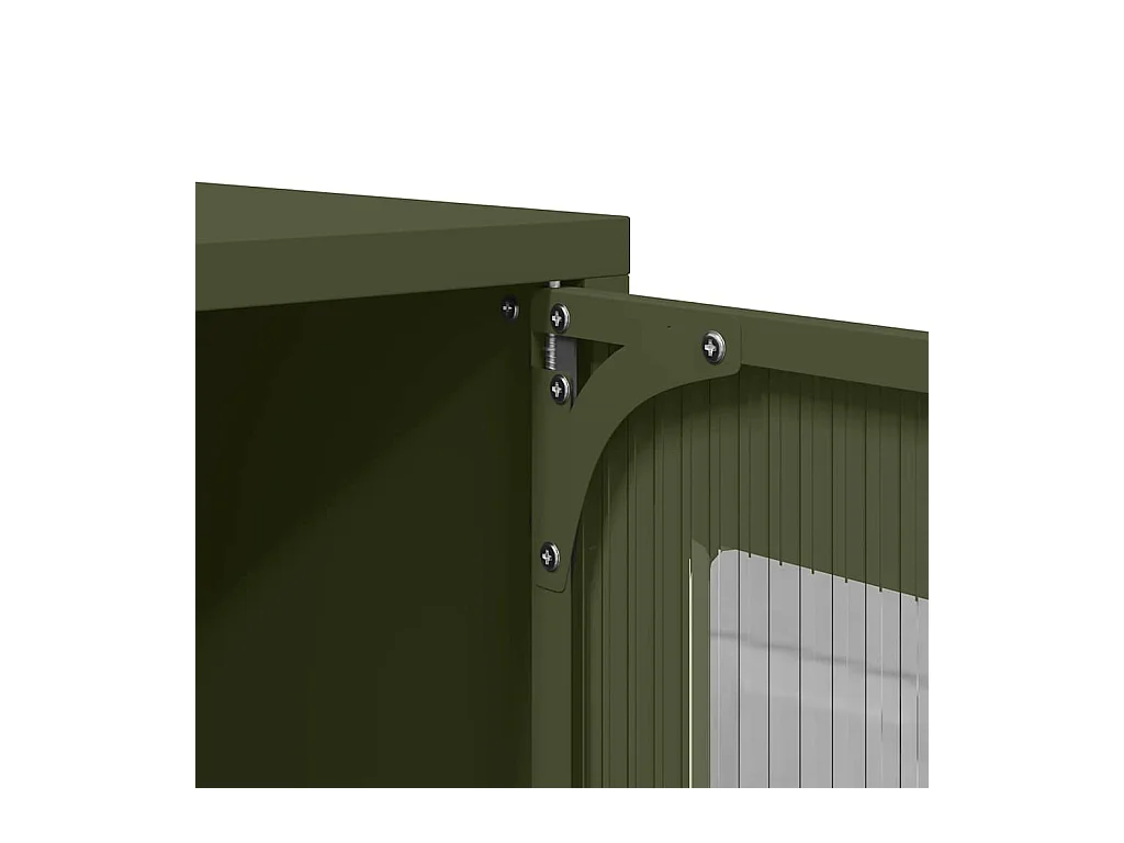 Buffet haut vert olive 68x39x107 cm acier