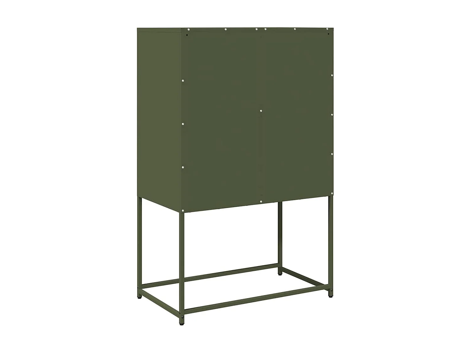Buffet haut vert olive 68x39x107 cm acier