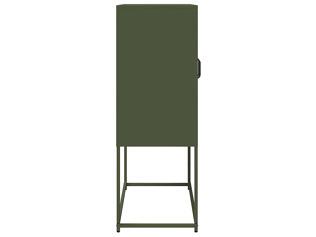 Buffet haut vert olive 68x39x107 cm acier